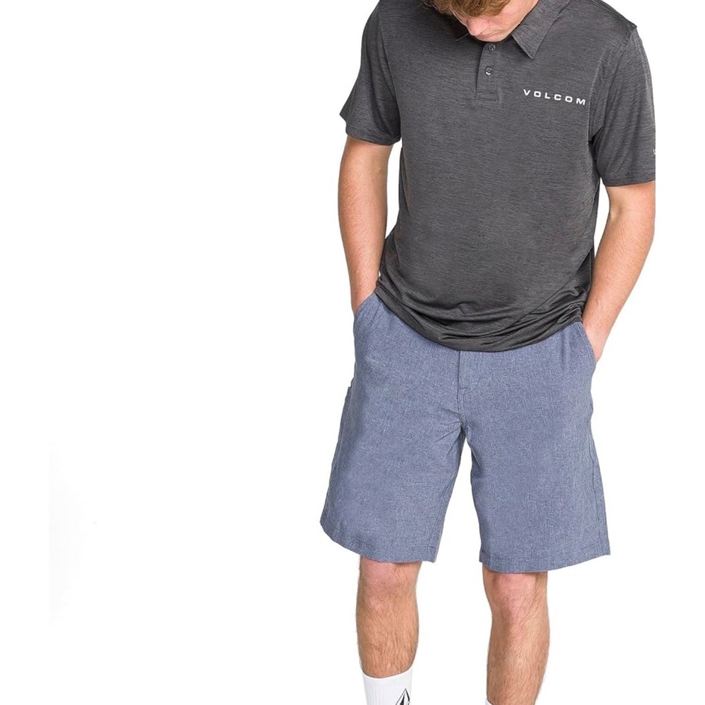 NWT Volcom Mens Kerosene 21" Hybrid Chino Shorts Navy‎ Blue 4-Way Stretch 33
